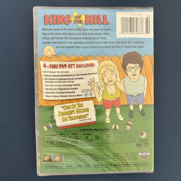 NEW King of the Hill: The Complete 2nd Season (DVD, 1997) 4 Disc Set - Picture 2 of 2